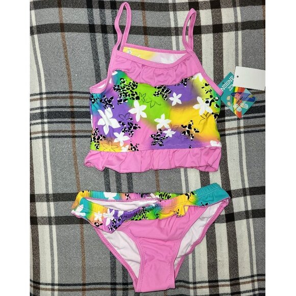 Sunshine Zone Girls Tankini Swimsuit, 6x - Picture 1 of 4